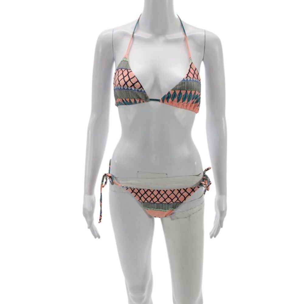 Mara Hoffman Swim Women Multicolor Geometric Tribal Bikini Set Size L